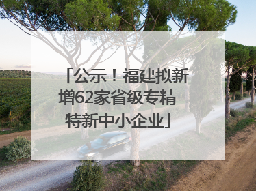 公示！福建拟新增62家省级专精特新中小企业